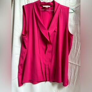 Calvin Klein Raspberry Sleeveless Blouse -size L
